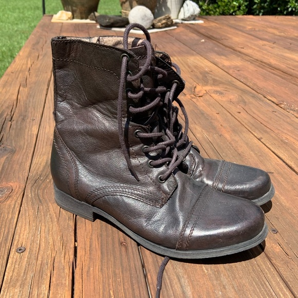 steve madden elect cap toe leather boot